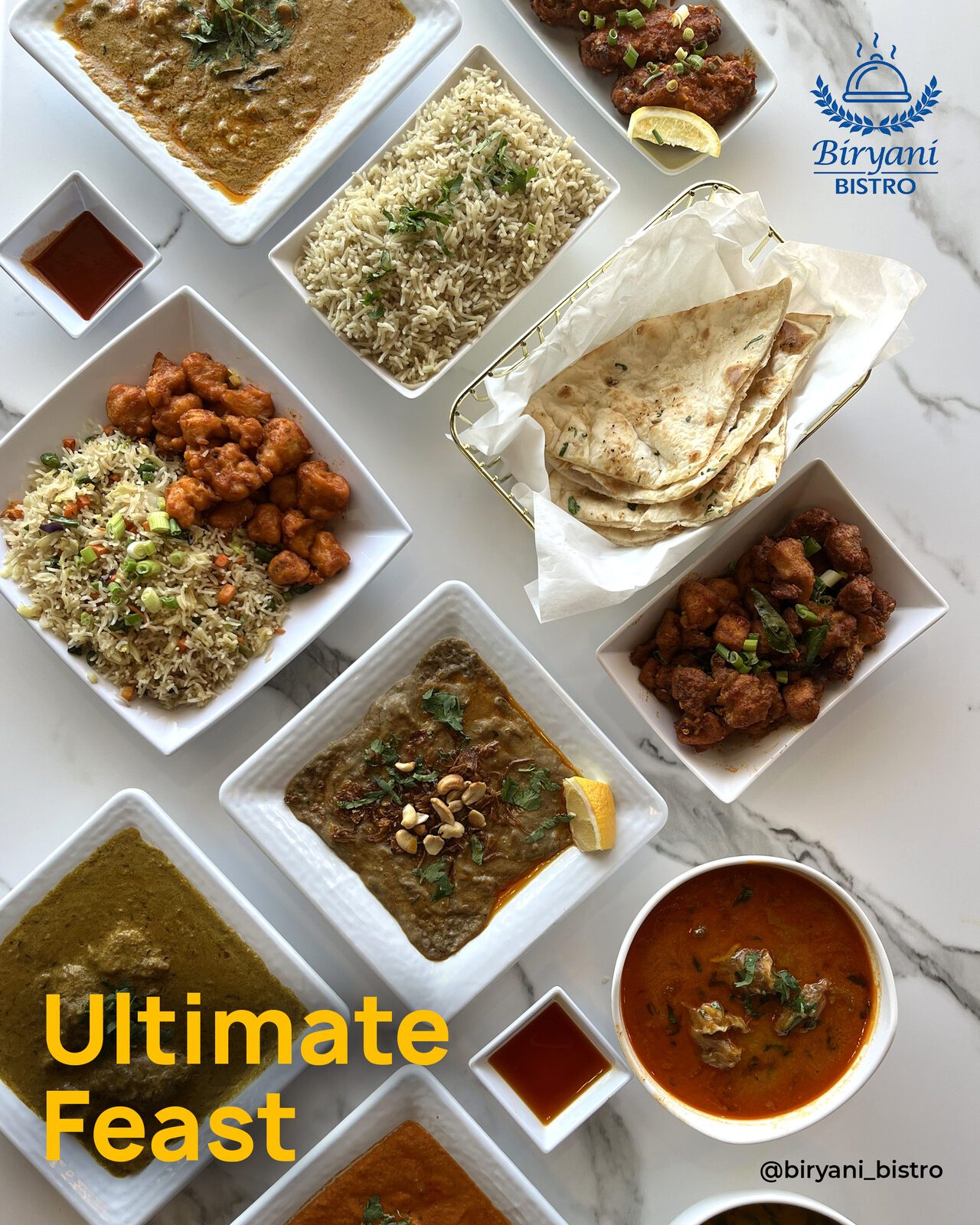 Biryani Bistro signature feast spread