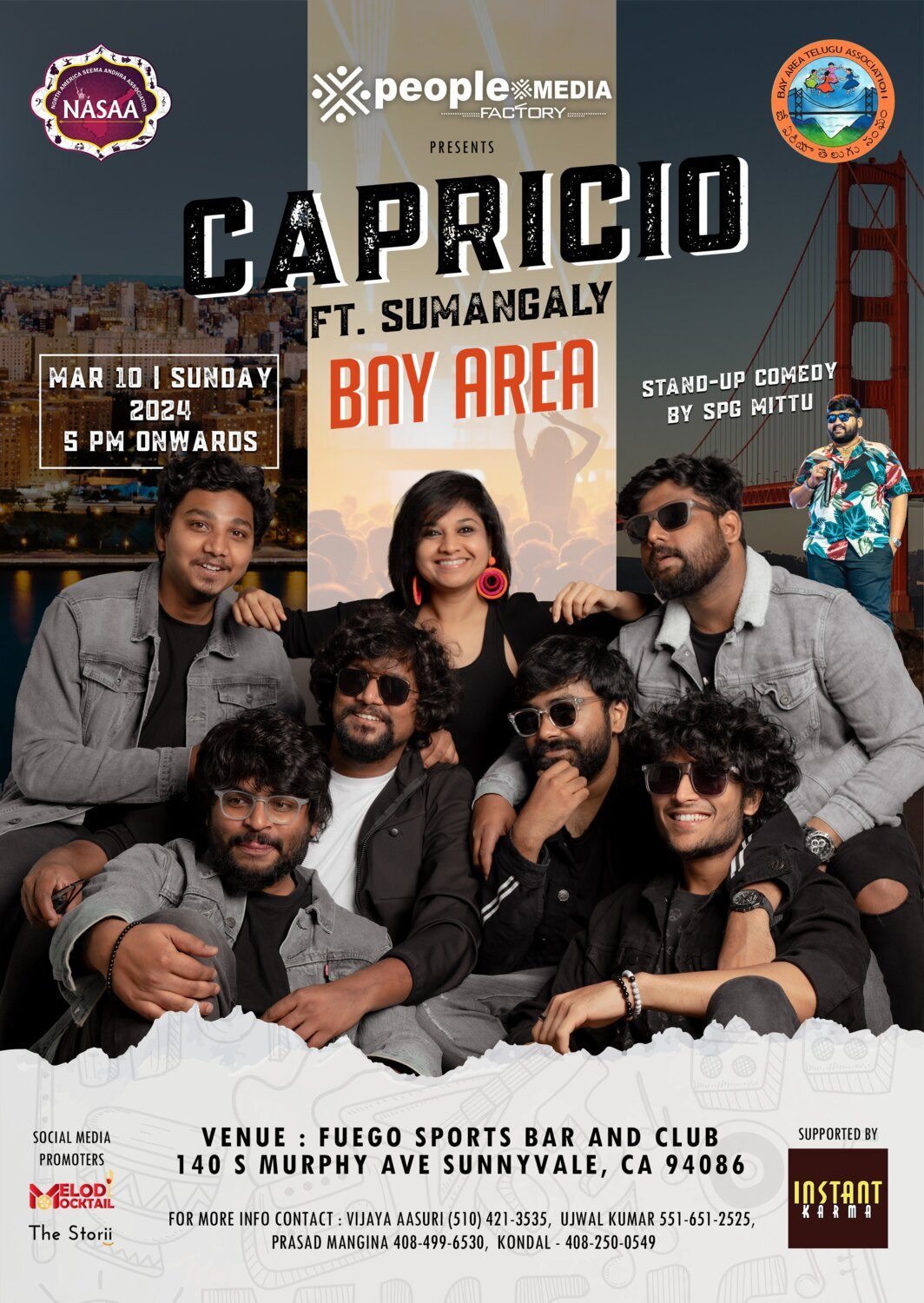 Capricio ft. Sumangaly — Bay Area event poster