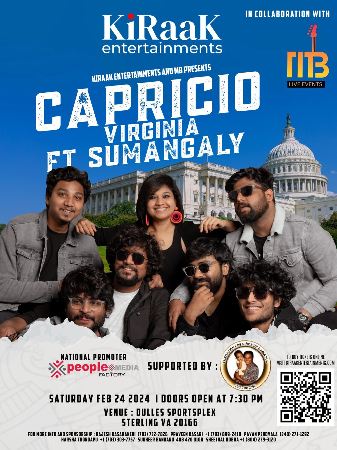 Capricio ft. Sumangaly — Virginia / Sterling event poster