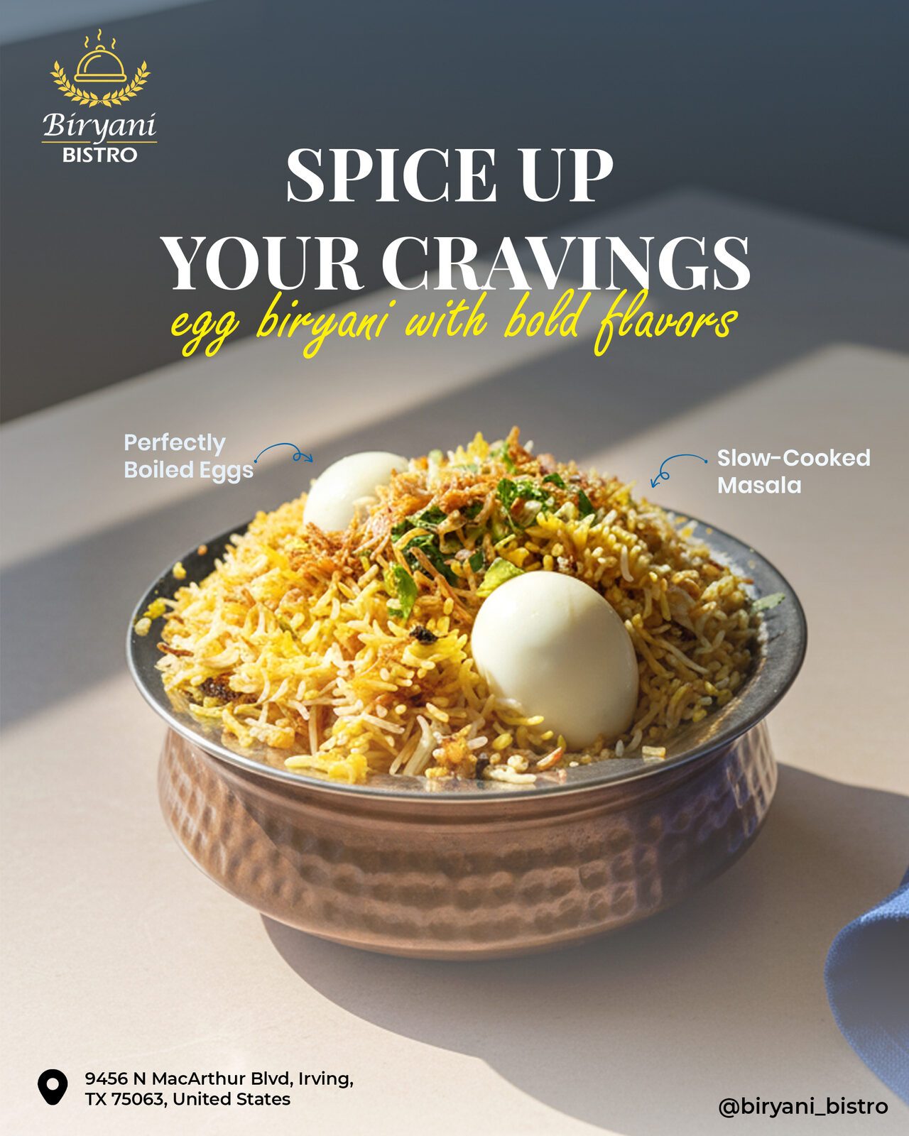 Biryani Bistro egg biryani