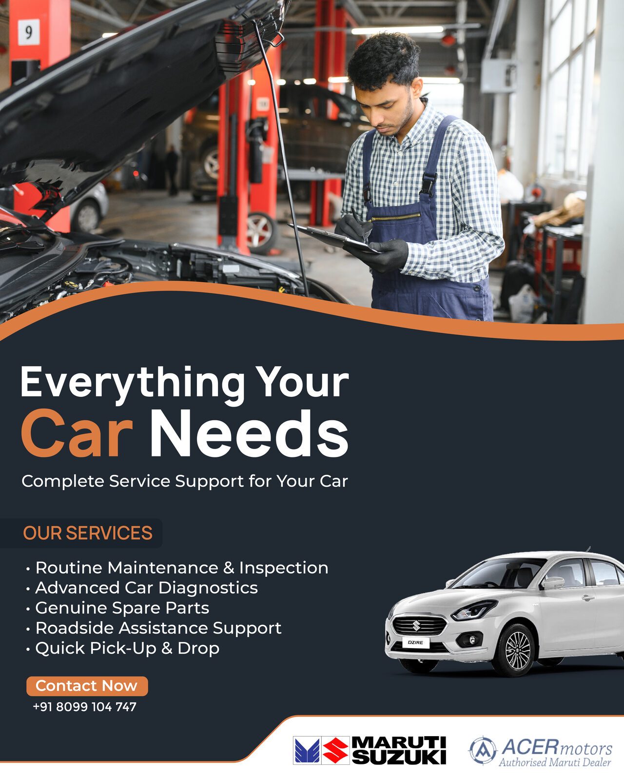 Acer Motors social post layout