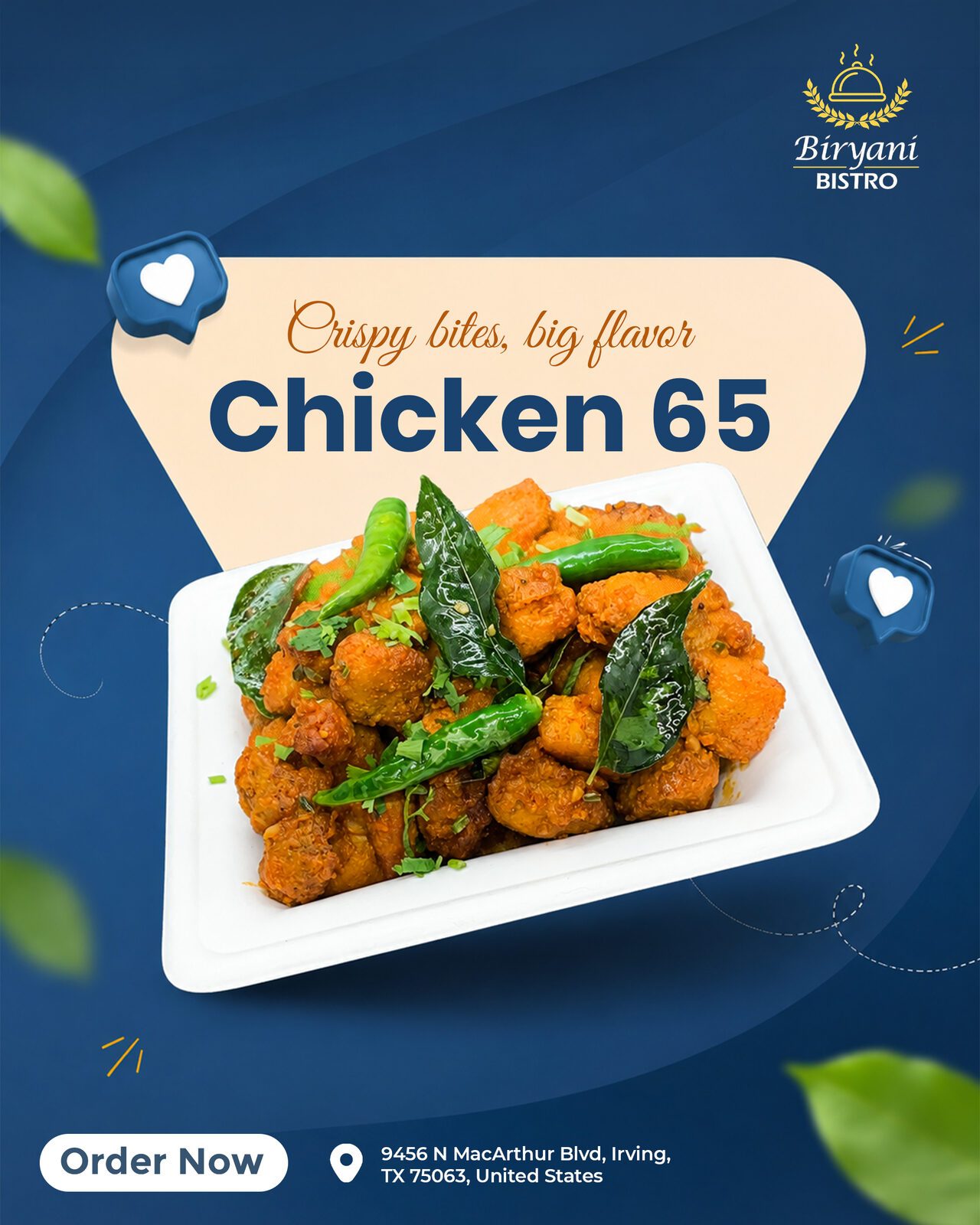 Biryani Bistro chicken 65