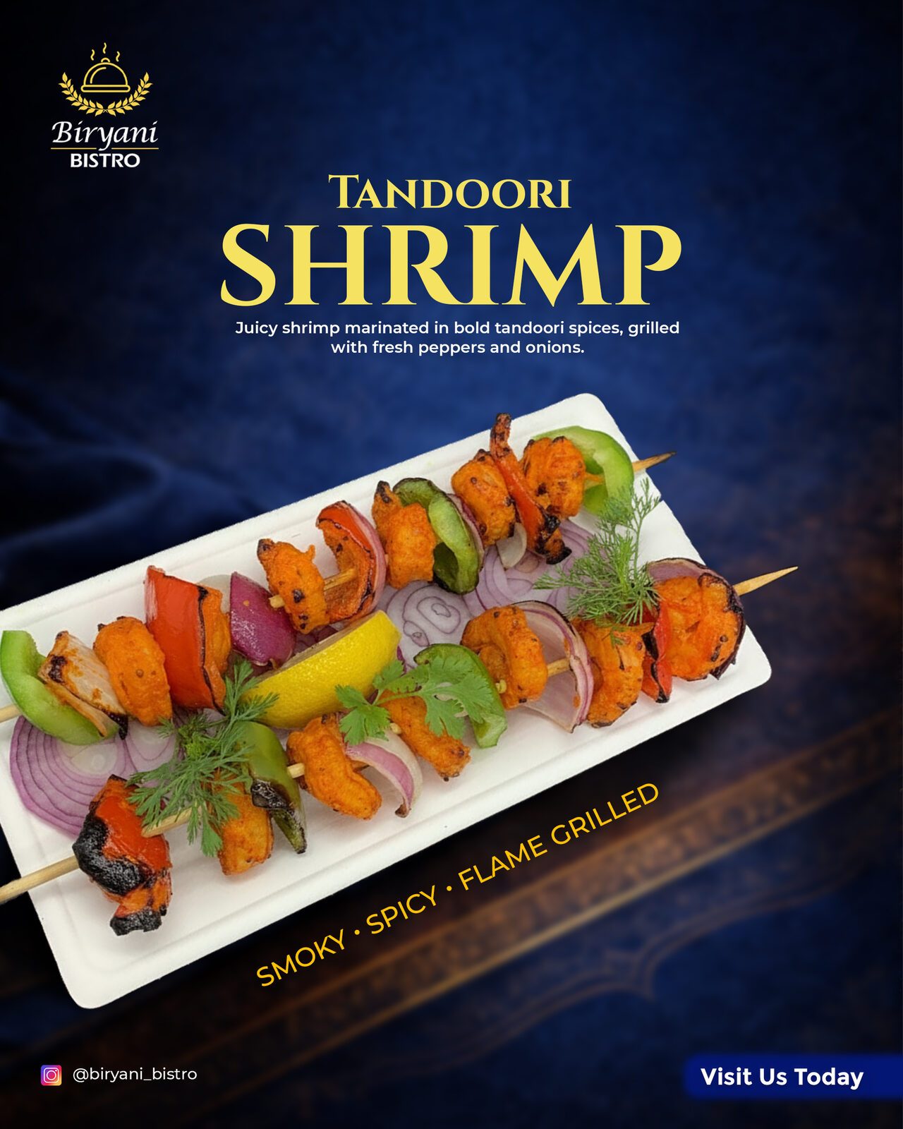 Biryani Bistro tandoori shrimp