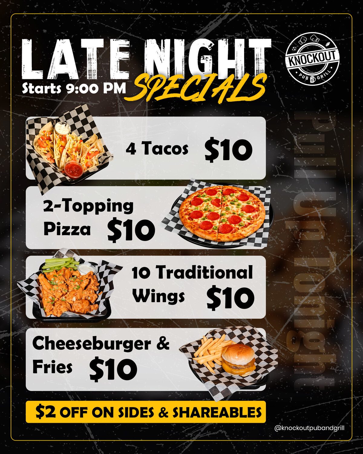 Knockout — late night specials